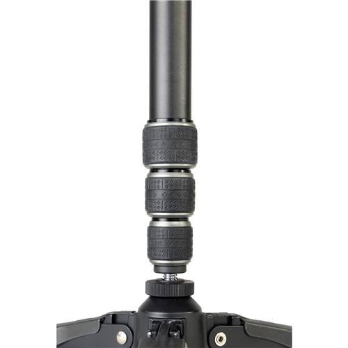 Aluminum Monopod with 2-Way Pan Head, 8.8 lbs Capacity, 64 inch Height, Black/Gray O8018