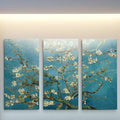 Almond Blossom Painting Multi-Piece Image on Canvas 40x22 H x 60x22 W Q166