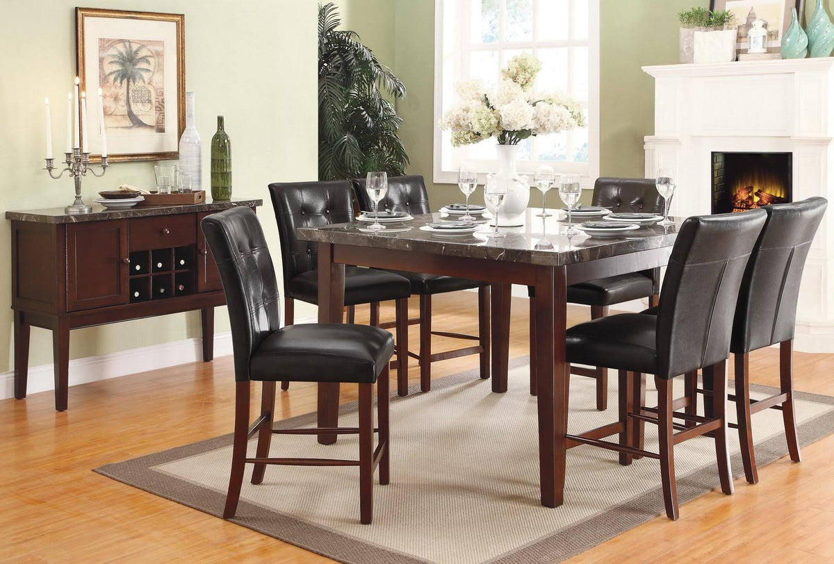 Espresso Counter Height Chair Set of 2 W967