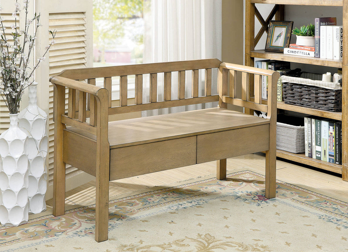 Weathered Natural Bench R87657