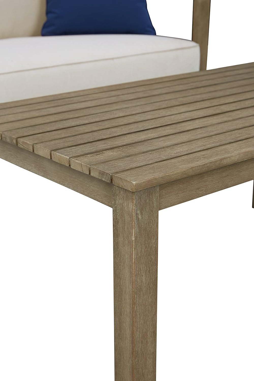Beige Eucalyptus Patio Loveseat with Table R970