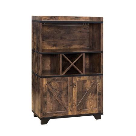 Modern Farmhouse Distressed Wood Buffet Hutch D772177