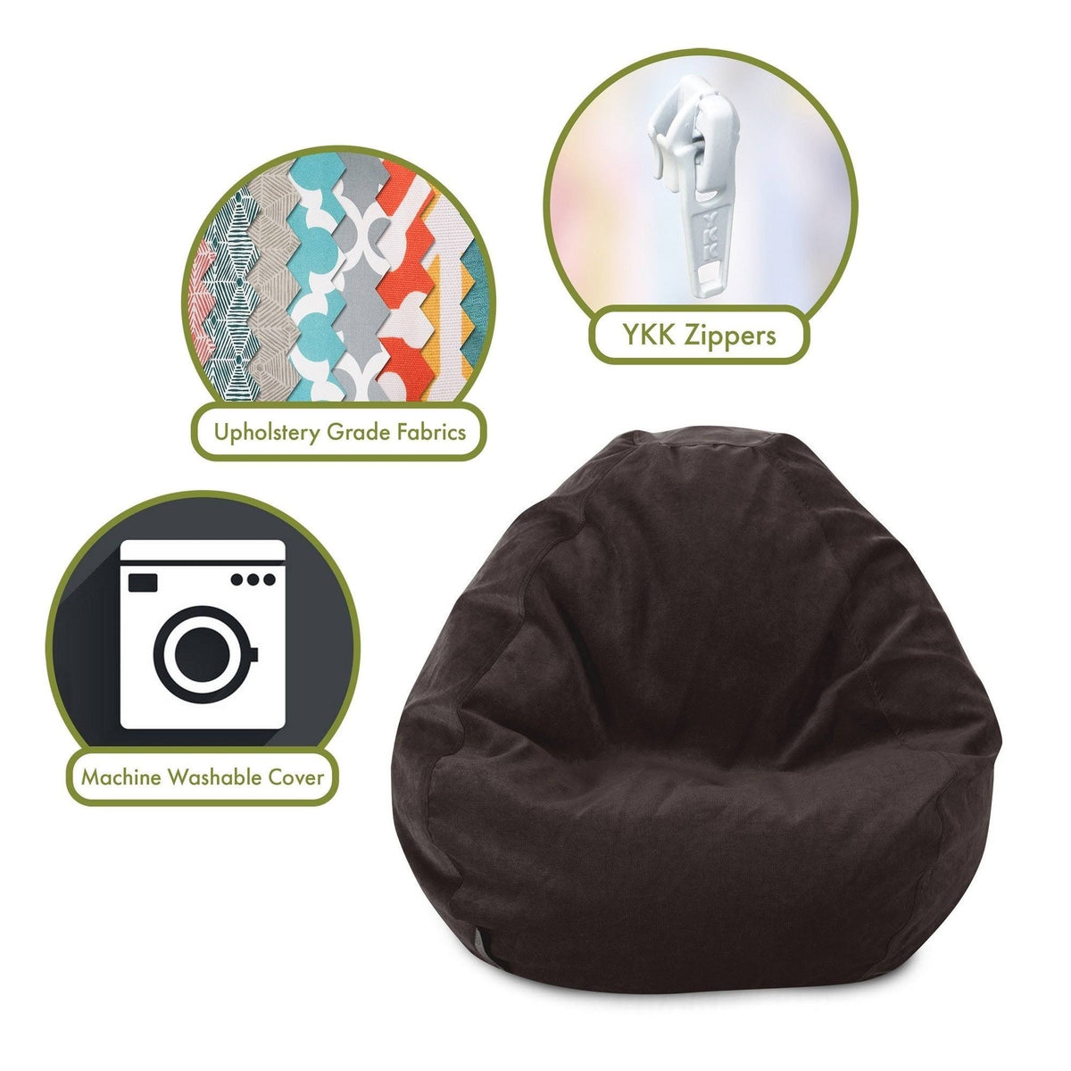 Large Classic Bean Bag Chair E869327