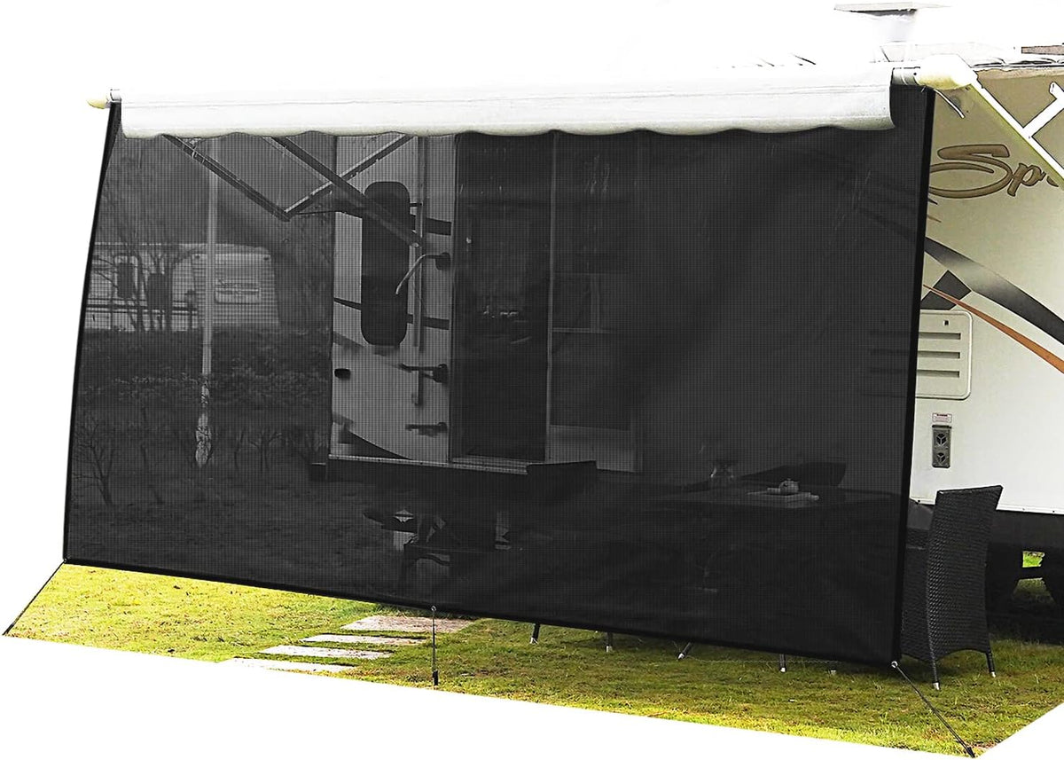 7'x15'2 Black Mesh RV Awning Sun Shade M878013