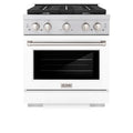 30 4.2 cu. ft. Gas Range with Convection Oven in Stainless Steel with White Matte Door V7440