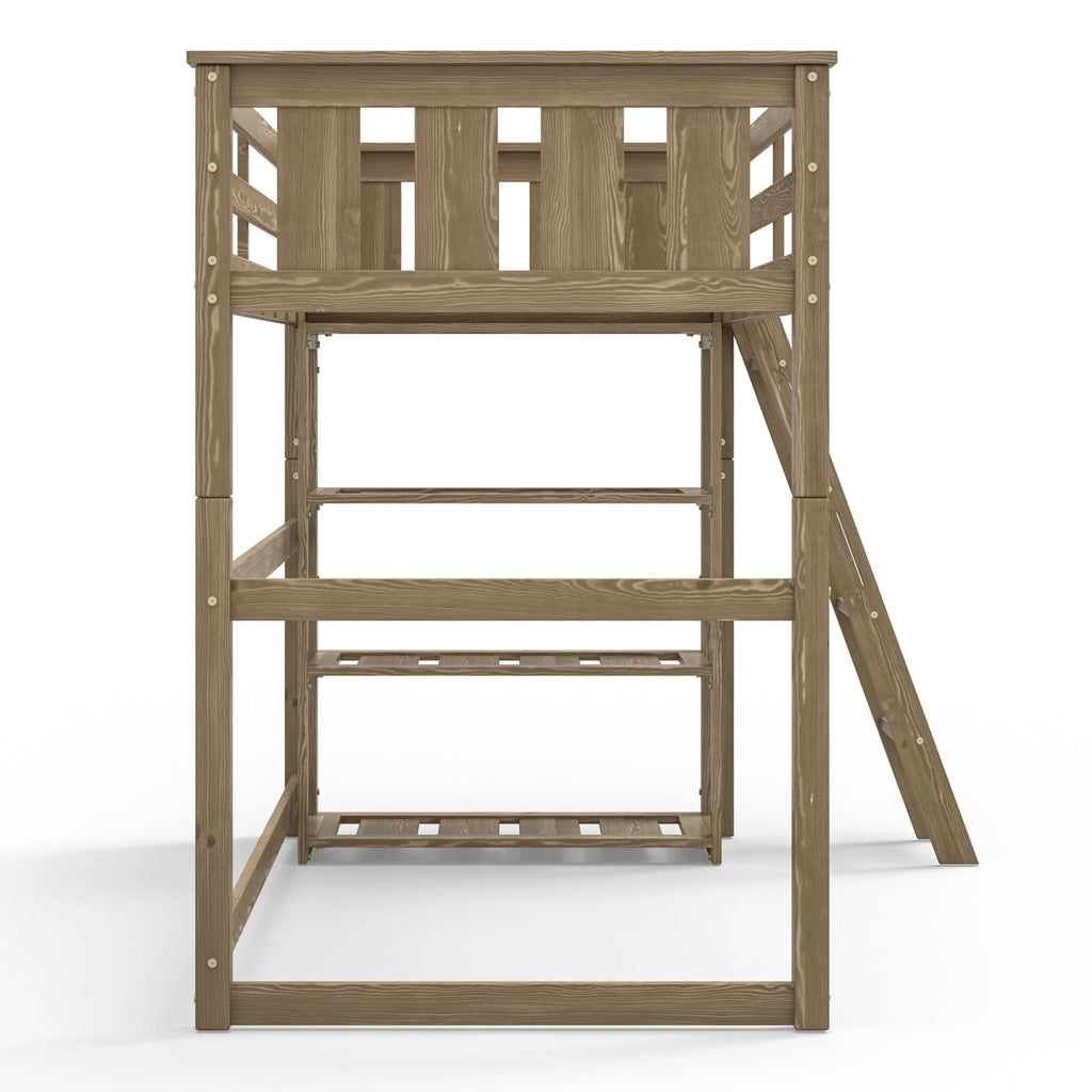 Twin Loft Bed Espresso S452