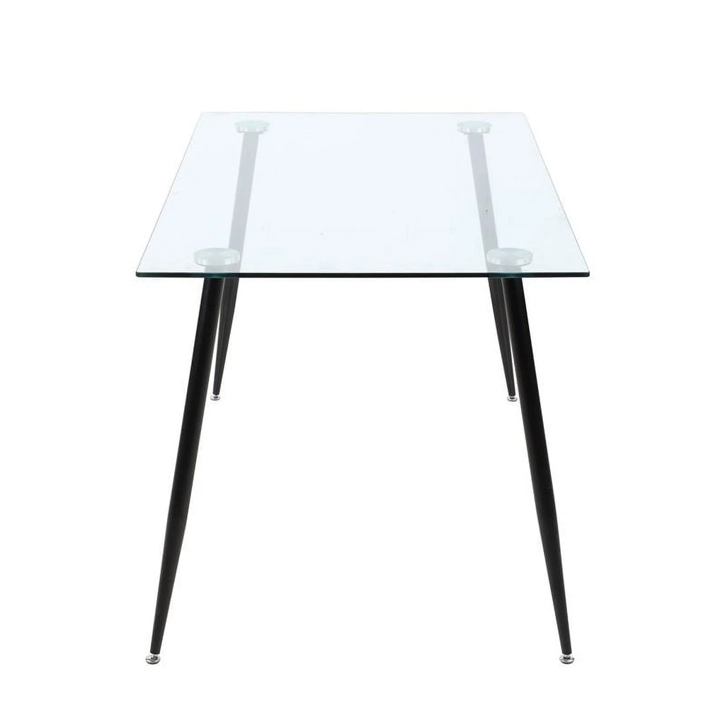 Contemporary Steel and Glass Dining Table U70173
