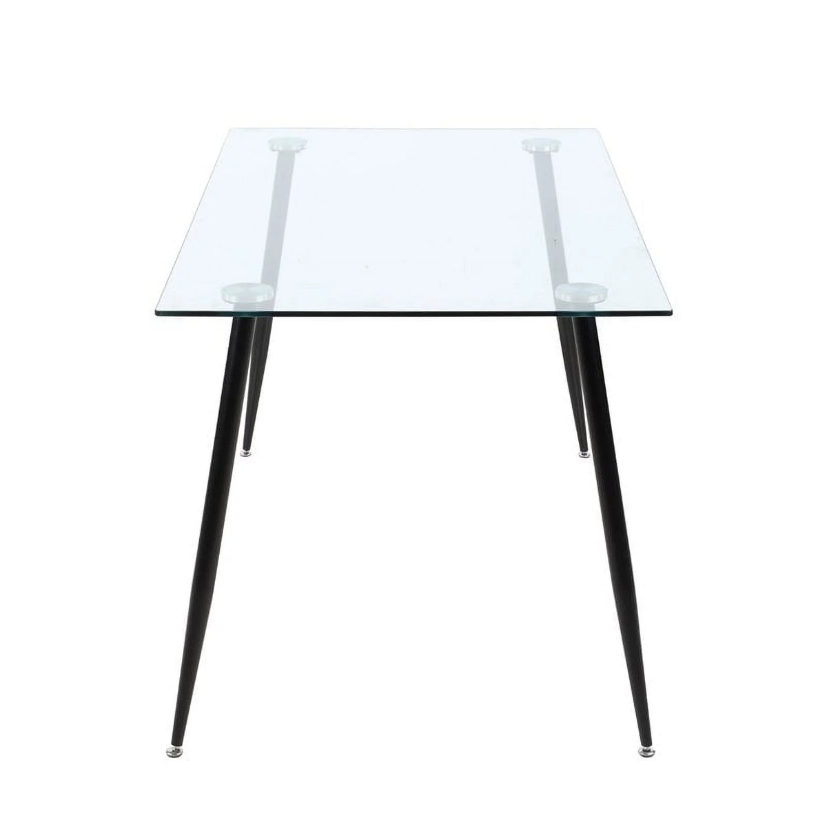 Contemporary Steel and Glass Dining Table U70173