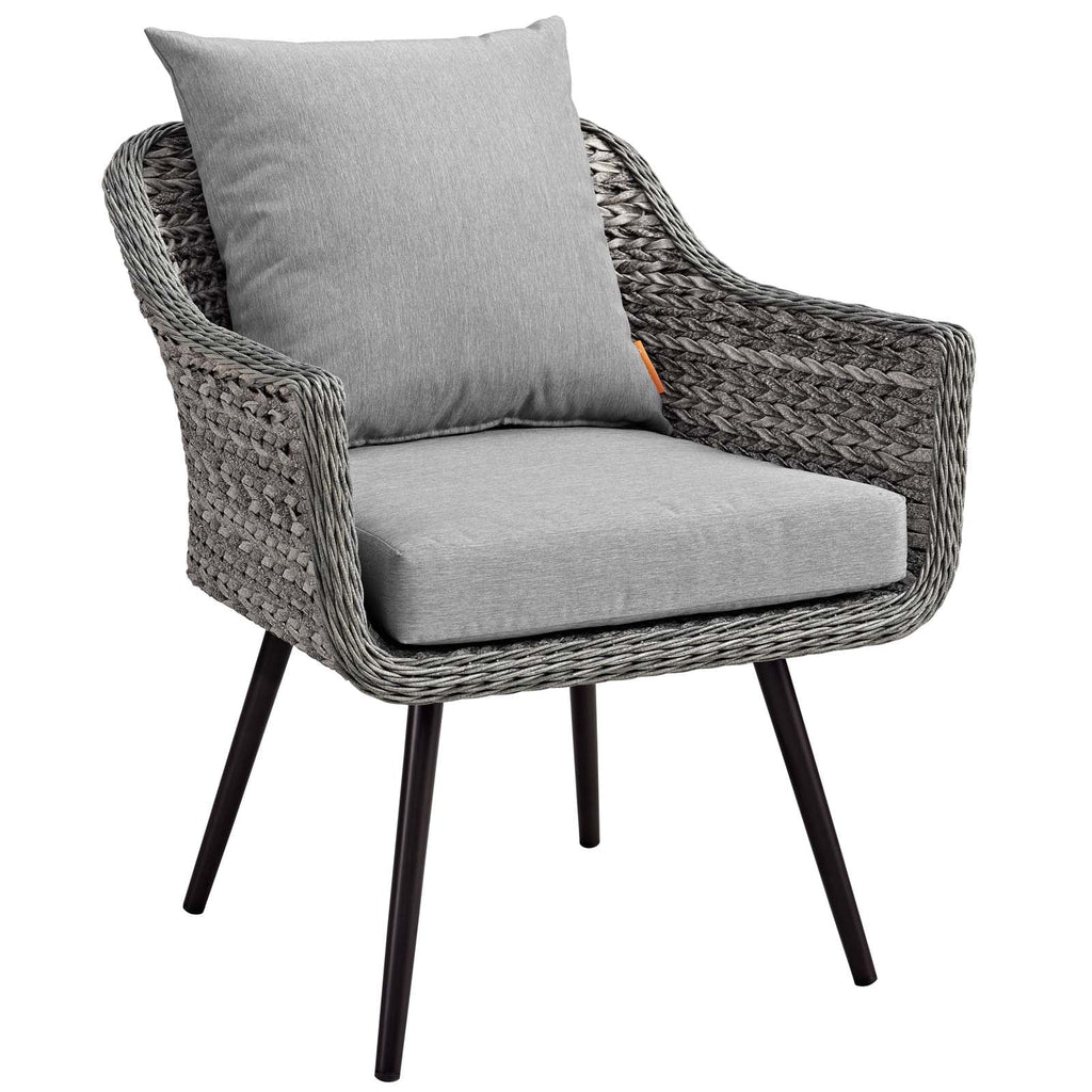 Gray 3 Piece Wicker Rattan Outdoor Loveseat and Armchair Set R534