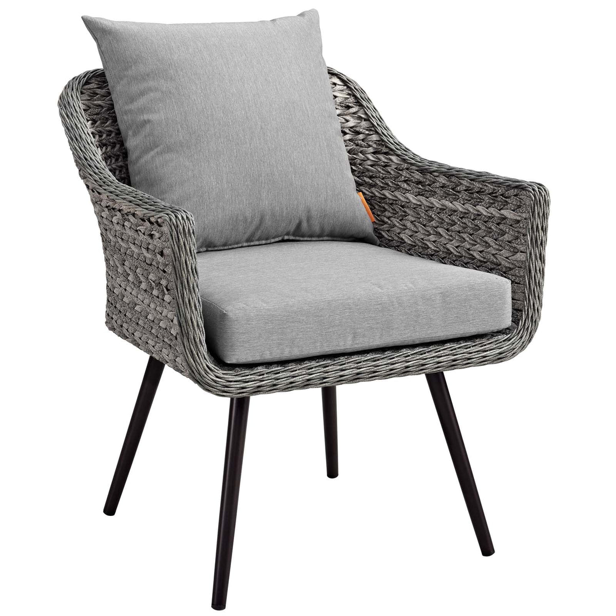 Gray 3 Piece Wicker Rattan Outdoor Loveseat and Armchair Set R534