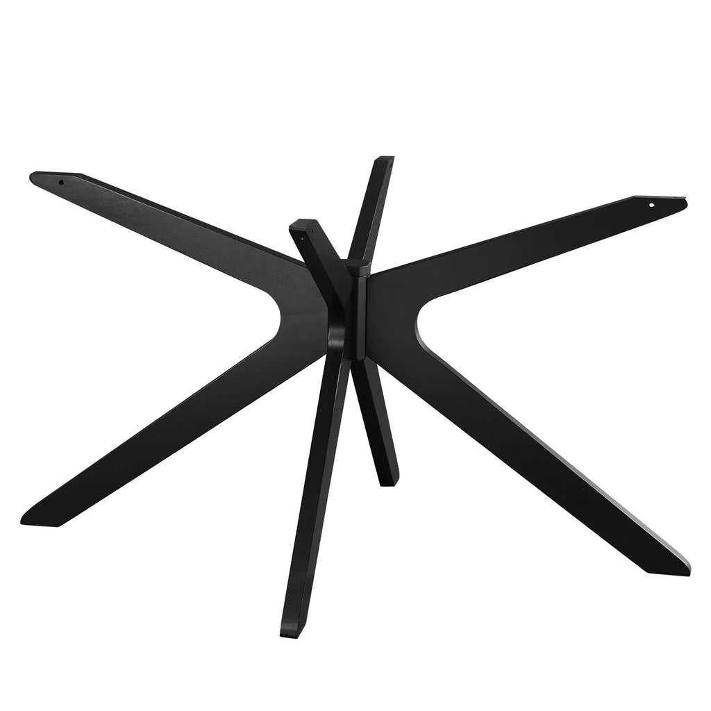 Black Oval Wood Dining Table Q165