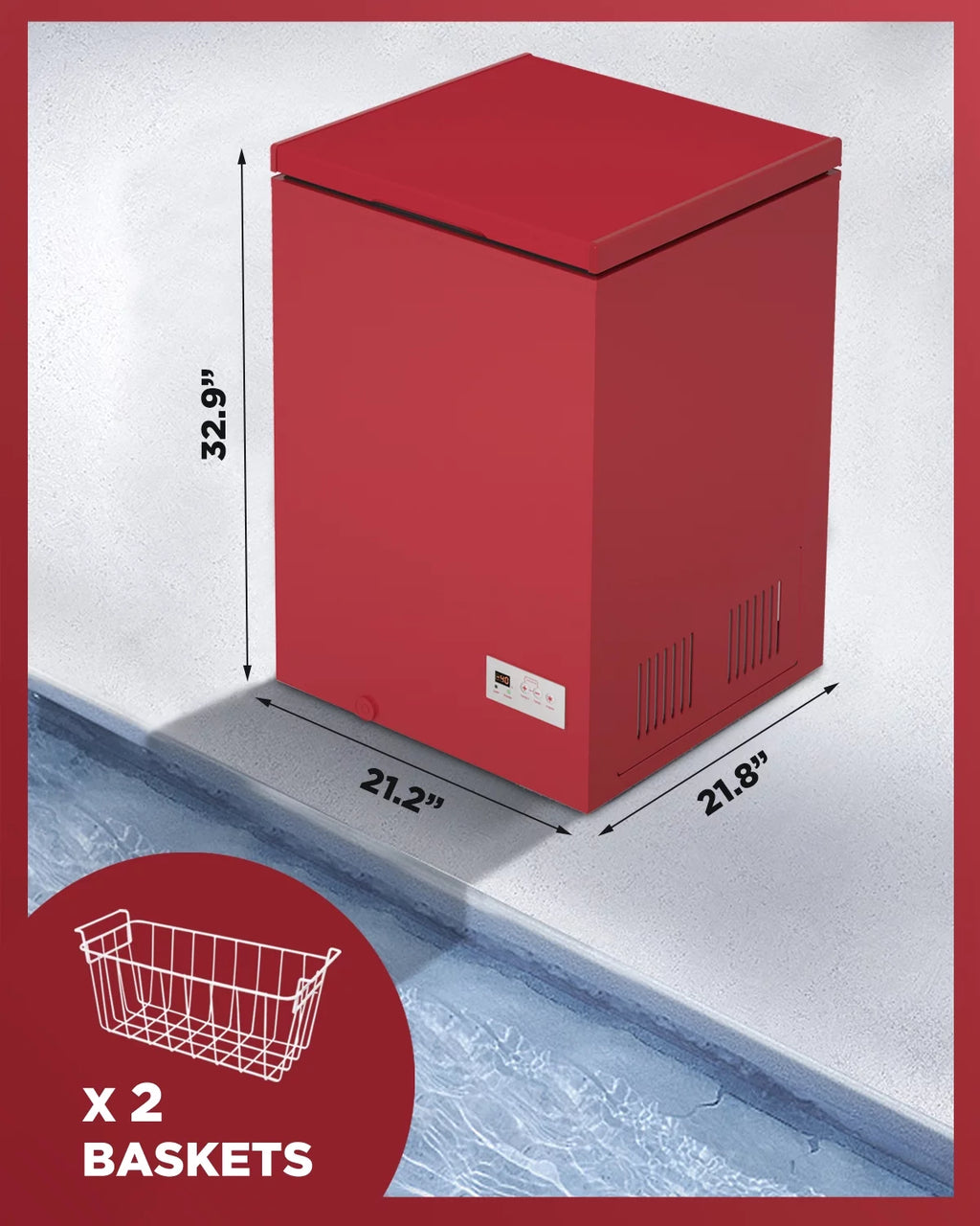 3.5 Cu Ft Chest Freezer with 2 Removable Baskets S36746