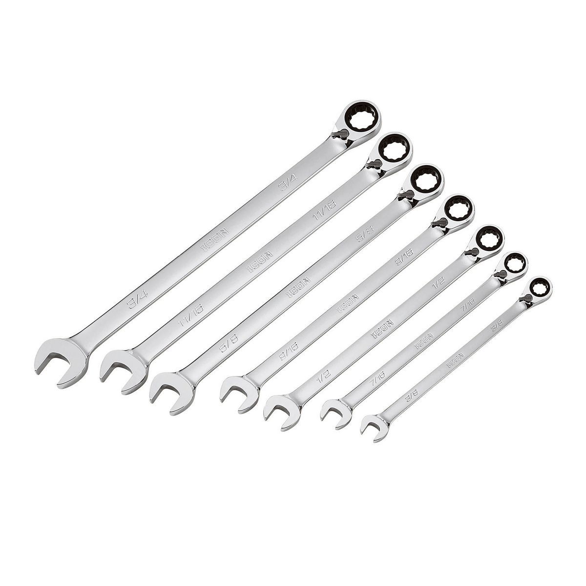 SAE Ratcheting Combination Wrench Set, 7-Piece E640