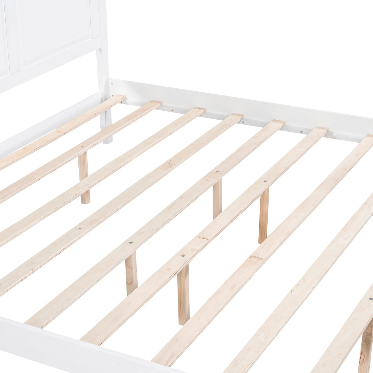 King Size Canopy Platform Bed with Headboard and Footboard W119
