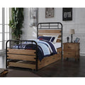Twin Bed Antique Oak H9816