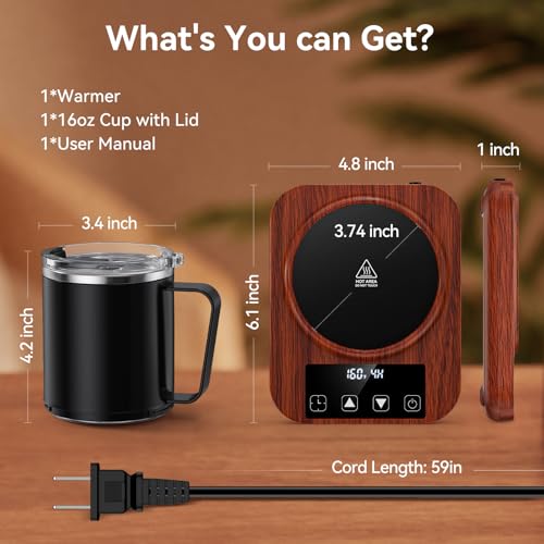 Electric Coffee Mug Warmer with 16oz Heated Mug A154