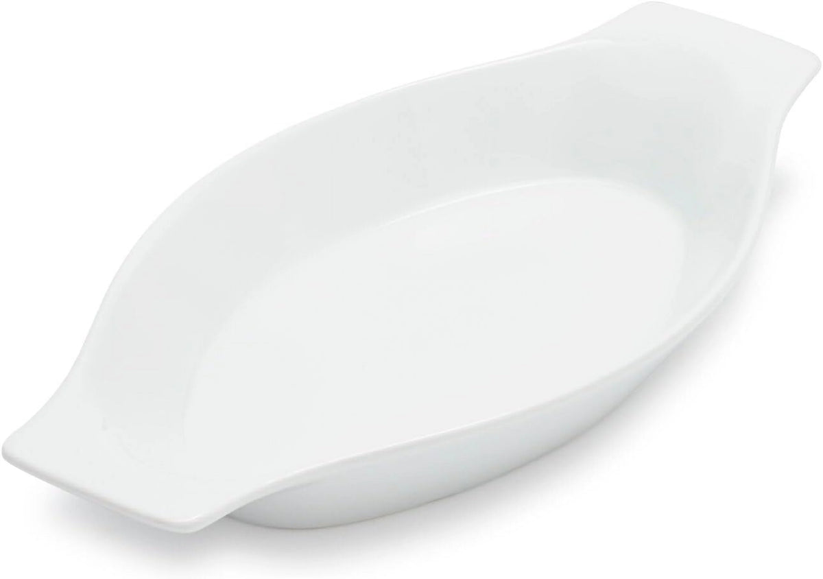 White Oval Porcelain Gratin Dish B905808