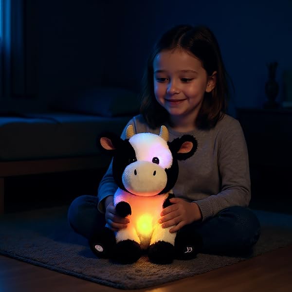Light-up Singing White Plush Reindeer B1201