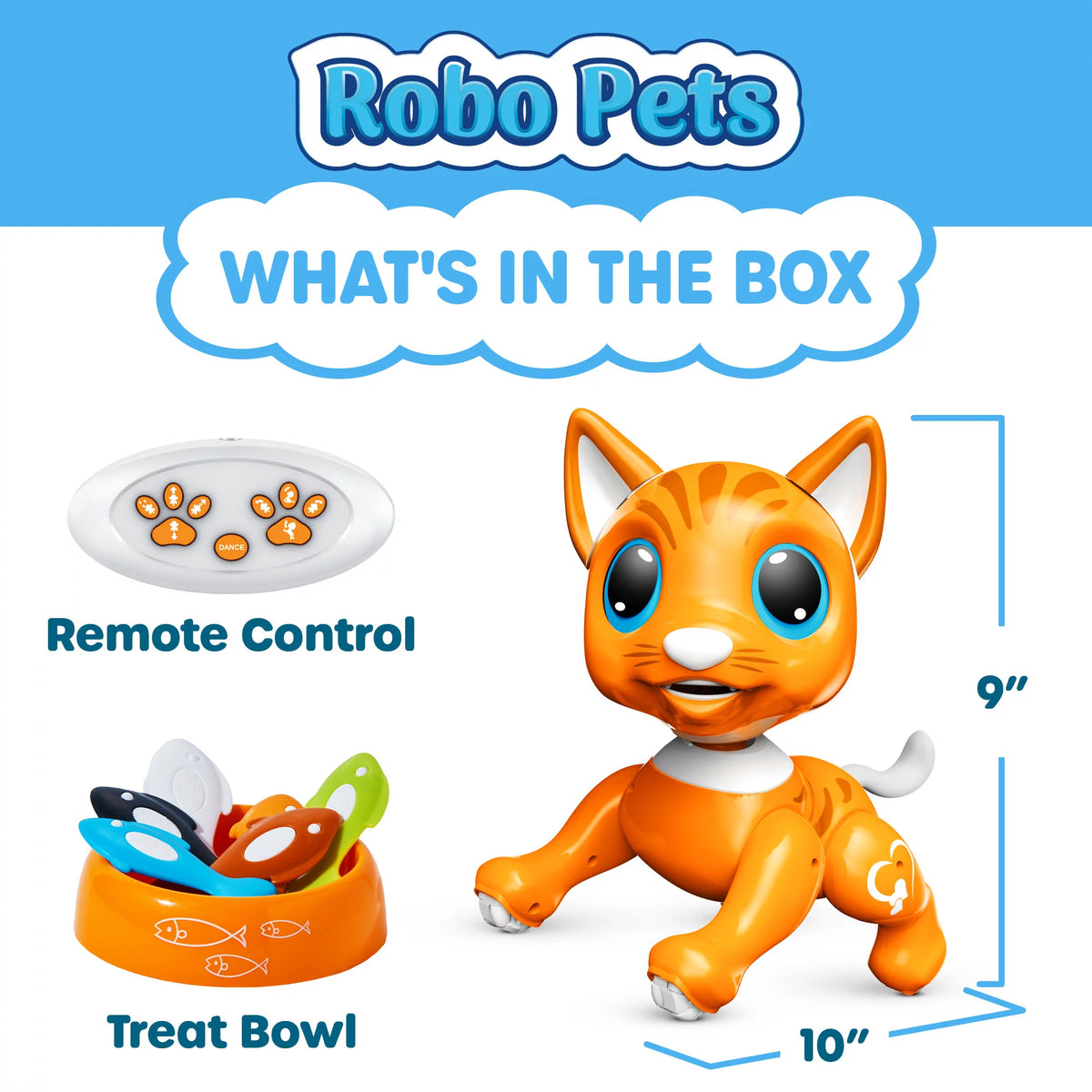 Robot Cat Toy with Hand Motion Gestures A58155