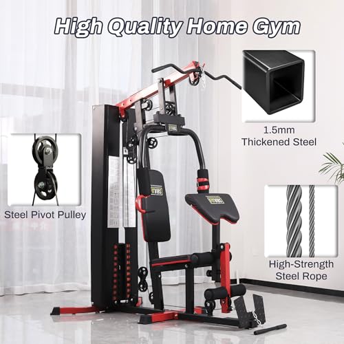 Multifunctional Home Gym with Leg Press and Pulley System L59509