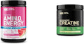 Amino Energy Powder with BCAA Electrolytes and Caffeine Watermelon Splash 30 Servings and Micronized Creatine Monohydrate Powder Unflavored 60 Servings I92319