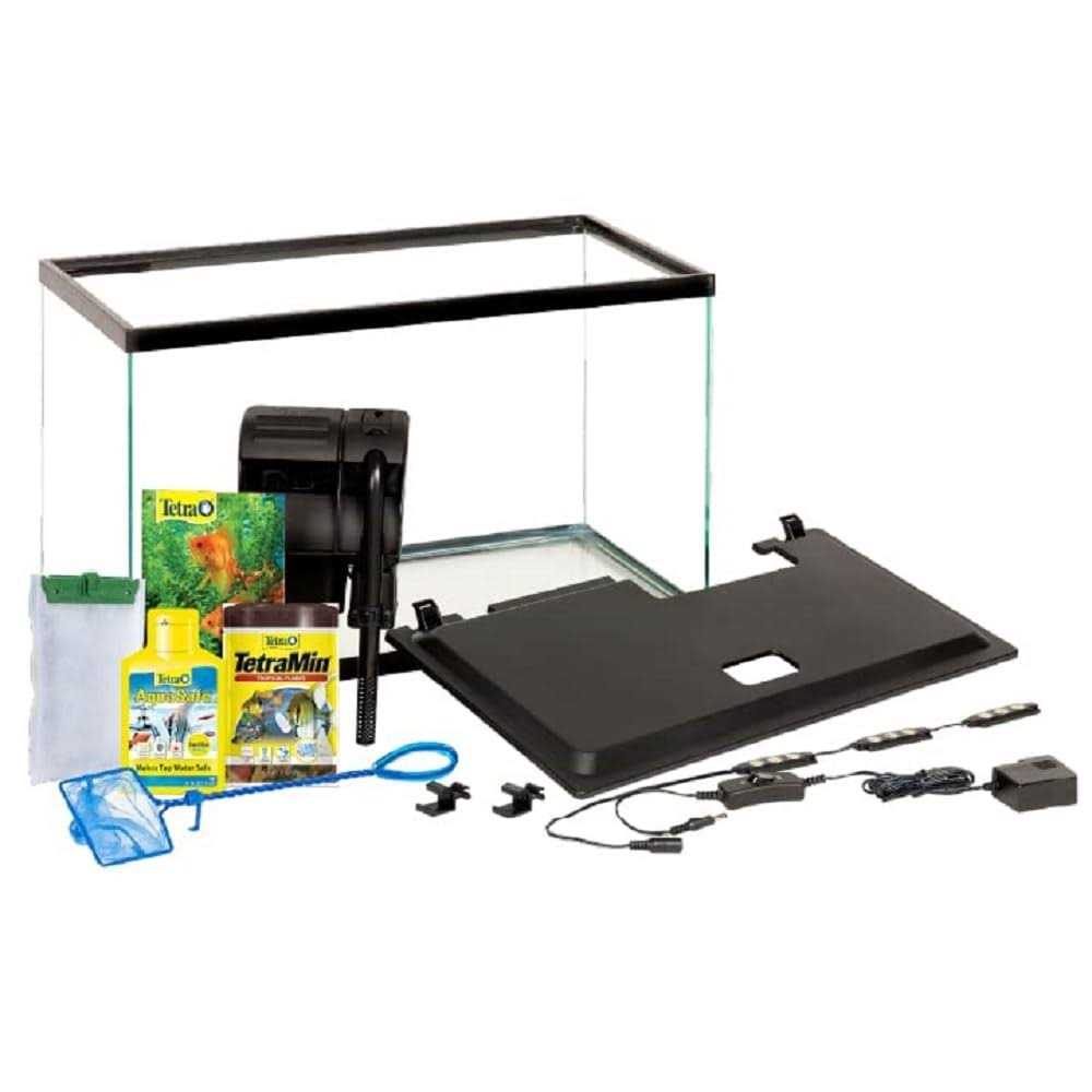 10 Gallon Glass LED Aquarium Kit Y3170