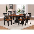 5 Pc Black Cherry Dining Table and 4 Wood Seat Chairs I90805