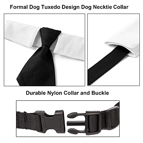 Black Adjustable Dog Collar with Bow Tie L428944