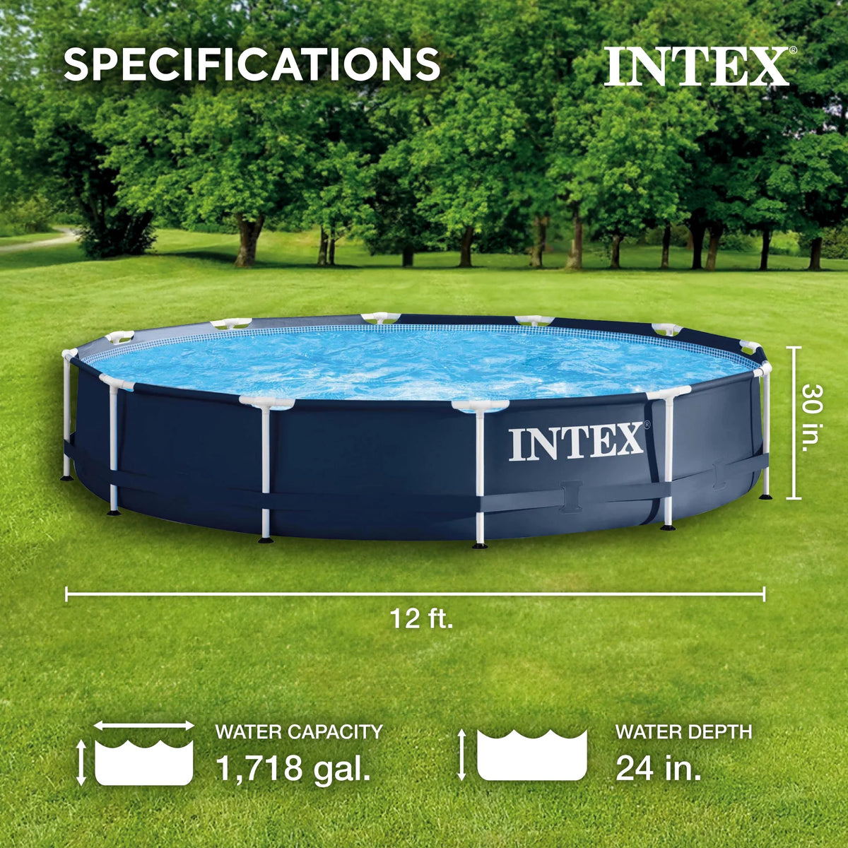 Metal Frame Above Ground Swimming Pool with Pump I370