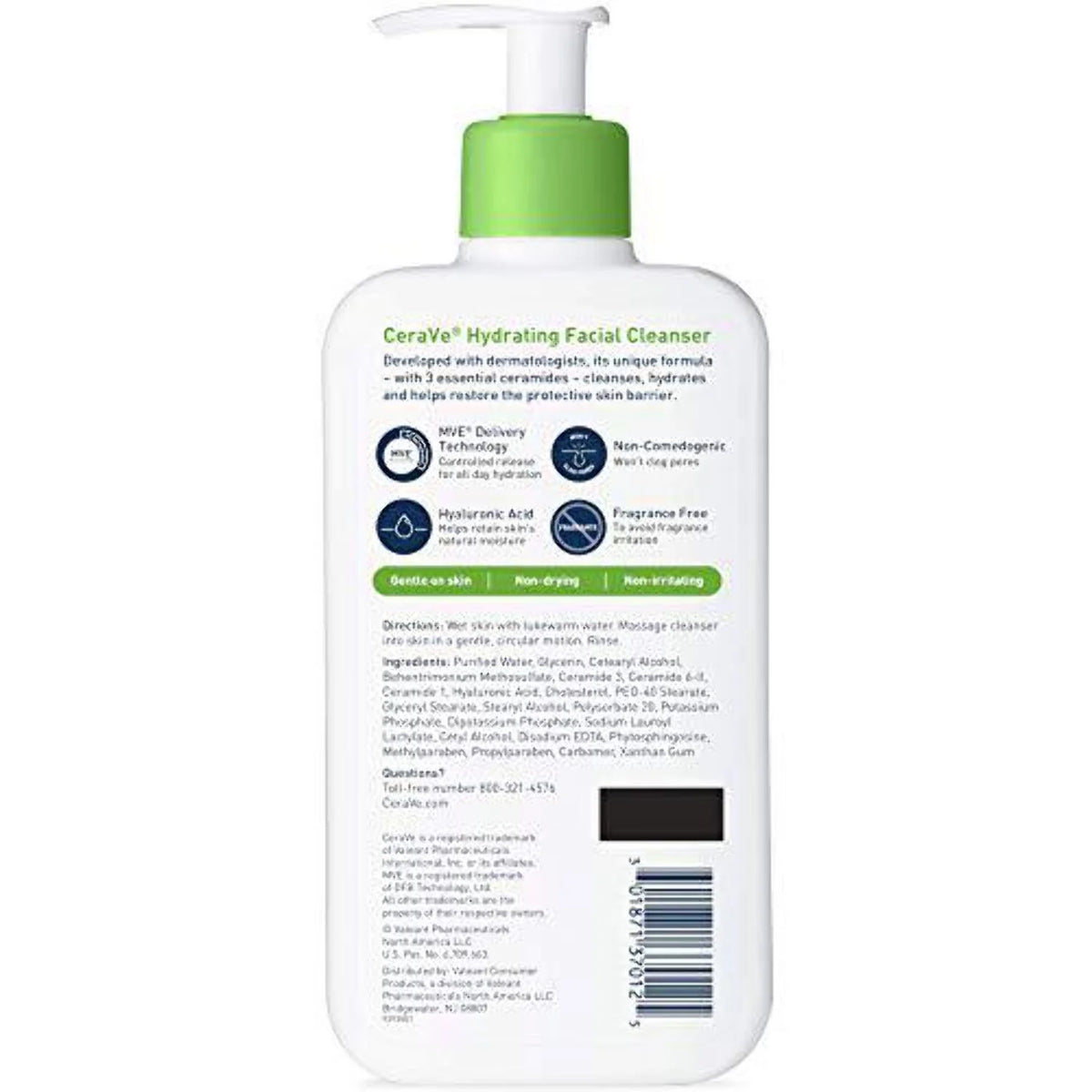 Hydrating Facial Cleanser, Normal To Dry, 12 Ounces, Pack of 3 C27069