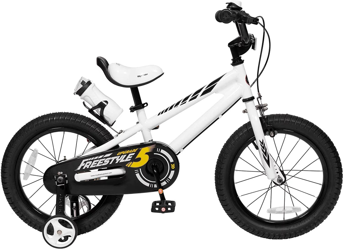 16 In Black Kids Bike with Training Wheels C4059