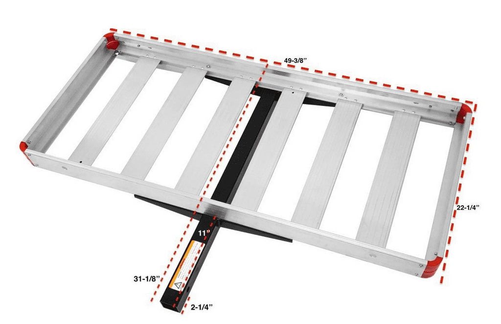 Aluminum Hitch Mount Cargo Carrier 500 lb Capacity T416838