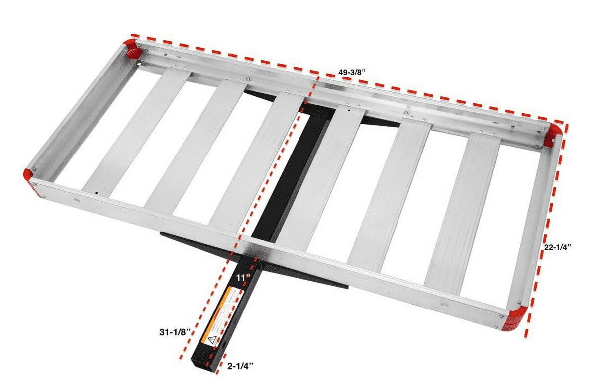 Aluminum Hitch Mount Cargo Carrier 500 lb Capacity T416838