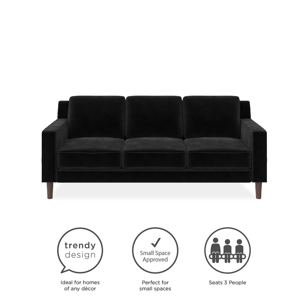 Green Velvet 3 Seater Sofa S957726