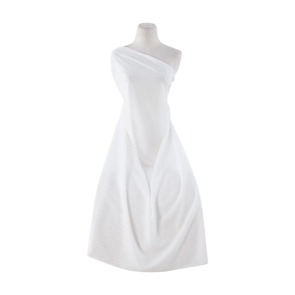 Ivory Chiffon Dobby Fabric by the Yard T727