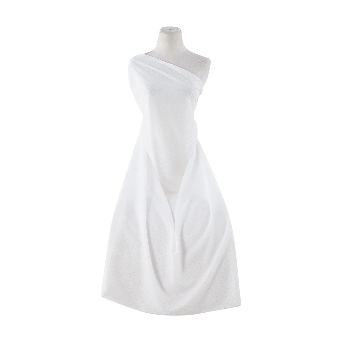 Ivory Chiffon Dobby Fabric by the Yard T727