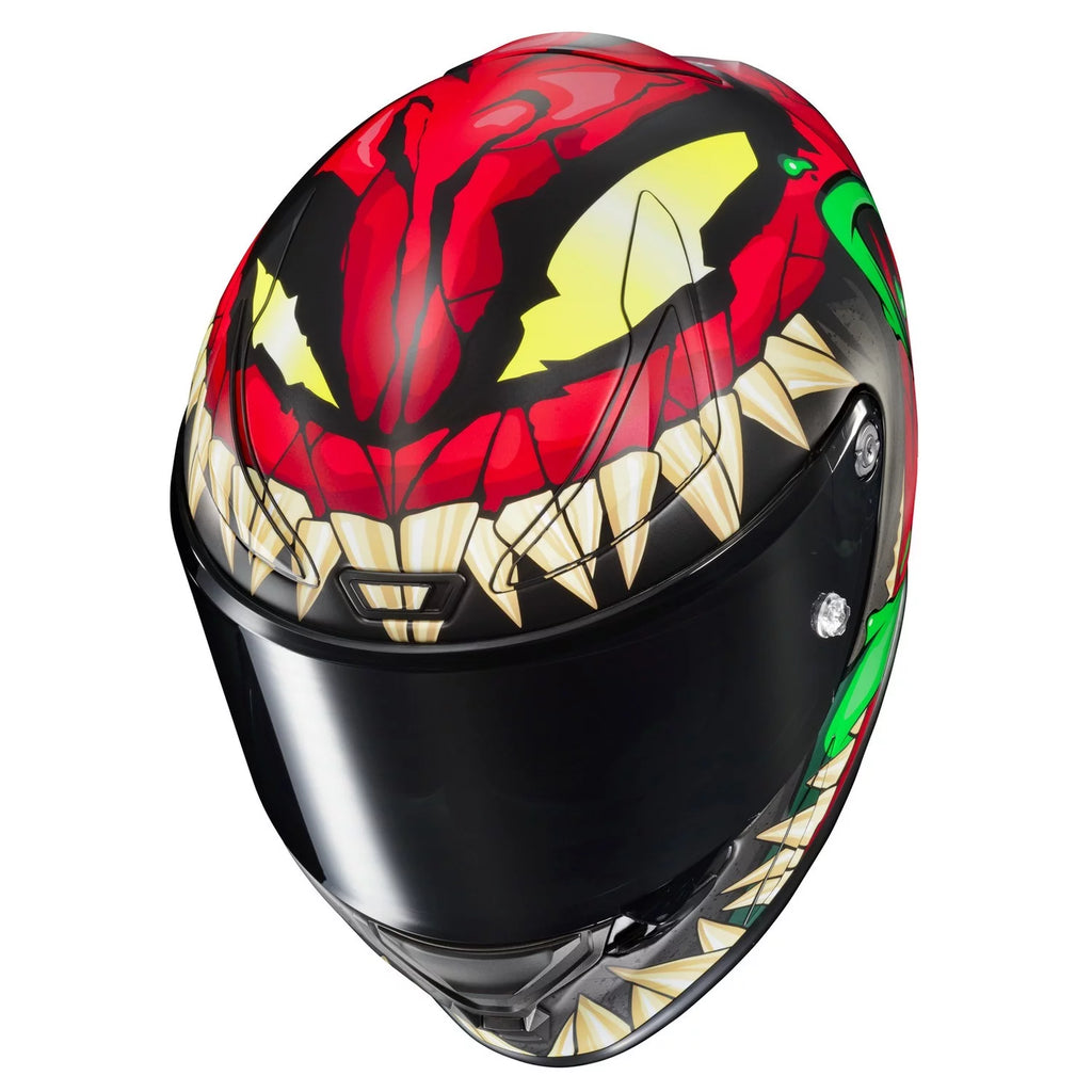 Motorcycle Helmet Red/Green MD I9542