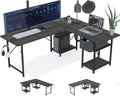 L Shaped Desk with Drawers and USB Charging Port K295482