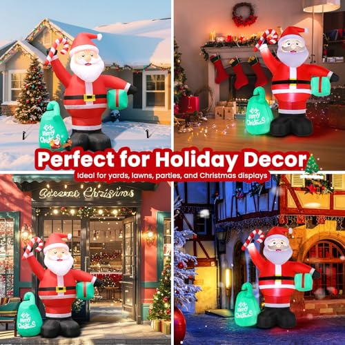 Inflatable Christmas Decorations with Built-in LED Light V7217