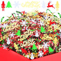 Metallic Red Green and Gold Crinkle Cut Paper Shred Filler W90471