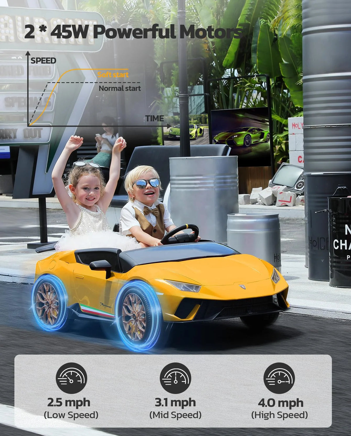 Pink 2 Seater Powered Electric Ride on Car P53438