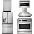 36 Gas Range, Range Hood, Microwave, Refrigerator, Dishwasher A94621