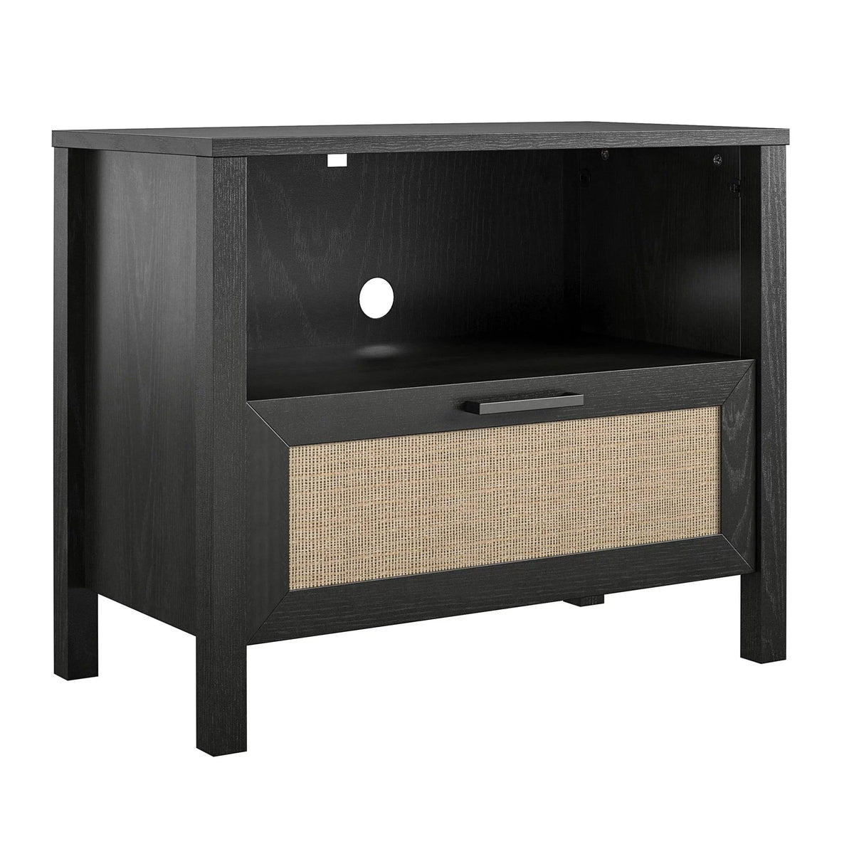 Black 1 Drawer Nightstand B320