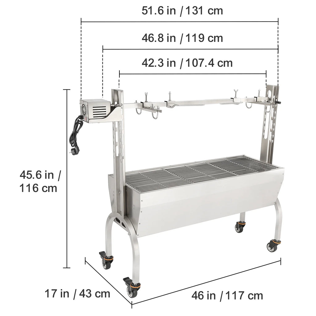 50W 90lbs Rotisserie Roaster Y2467