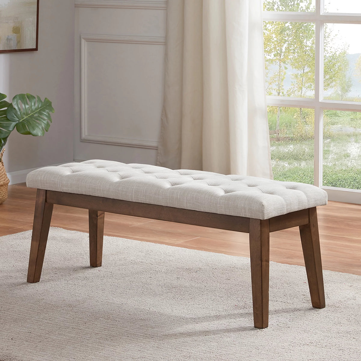 Beige Upholstered Bench W846379