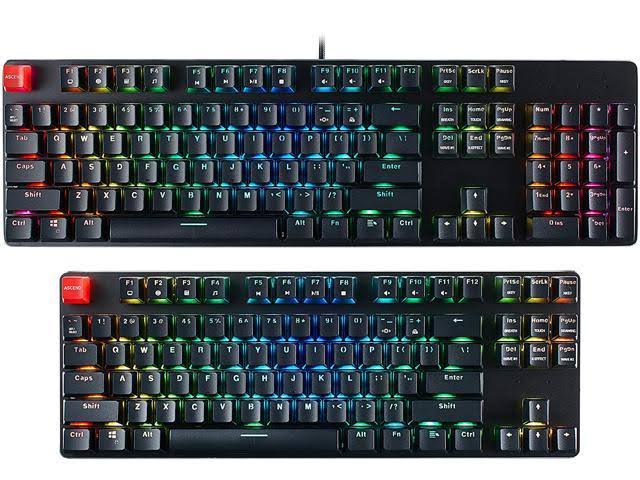 Black Gateron Brown QWERTY Backlit USB Keyboard M27767