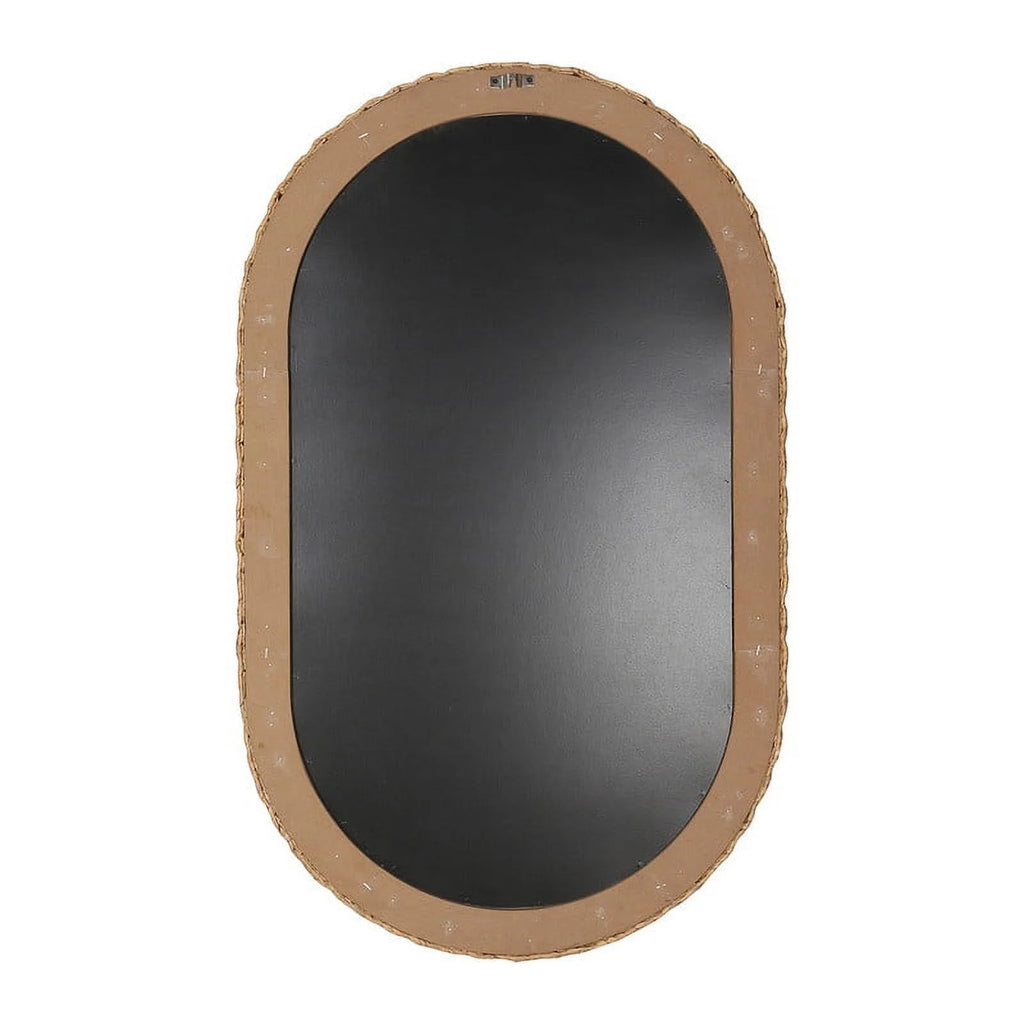 Oval Rattan Woven Wall Mirror G583