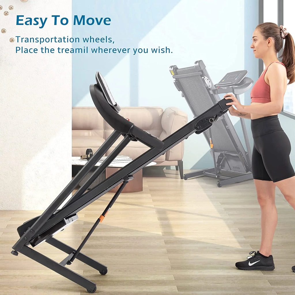 3.5HP Foldable Electric Treadmill with Incline Q230425