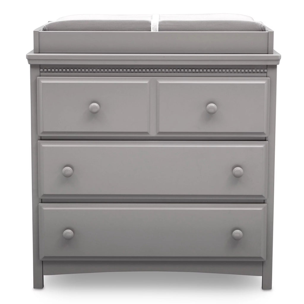 3 Drawer Dresser with Changing Top, Grey C3374