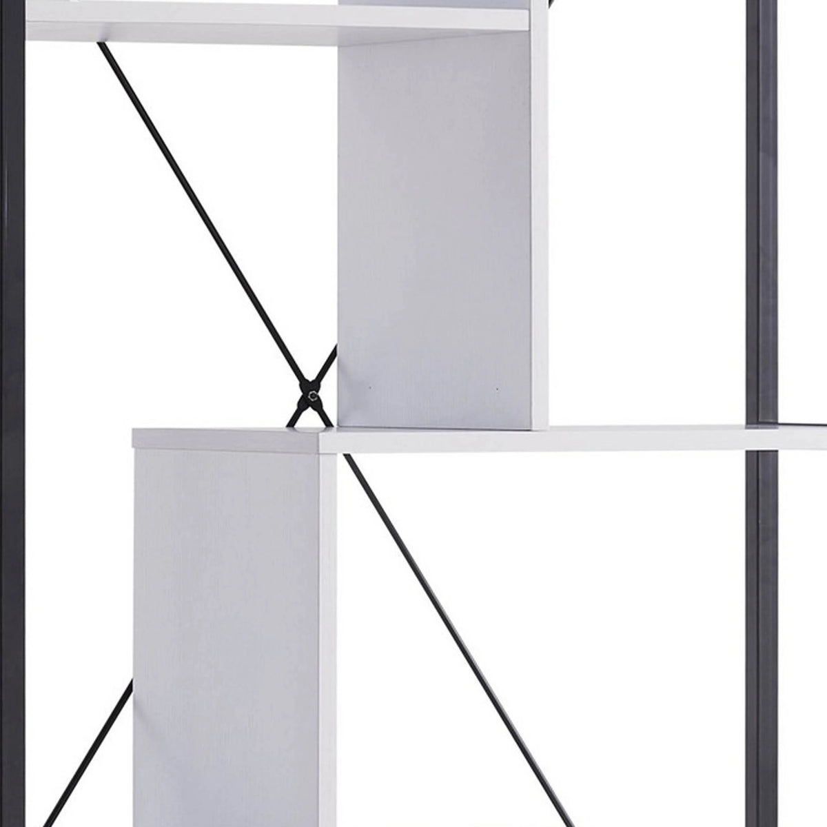 71 Inch White Display Cabinet with 7 Shelves V460